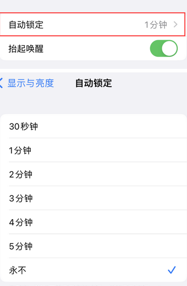 独山子苹果换屏维修分享无法调整iPhone自动锁屏的时间怎么办